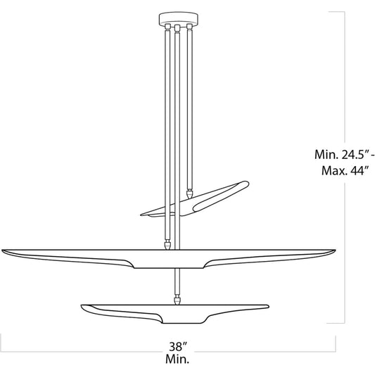 Concorde Chandelier by Regina Andrew. Made from steel in a modern style.