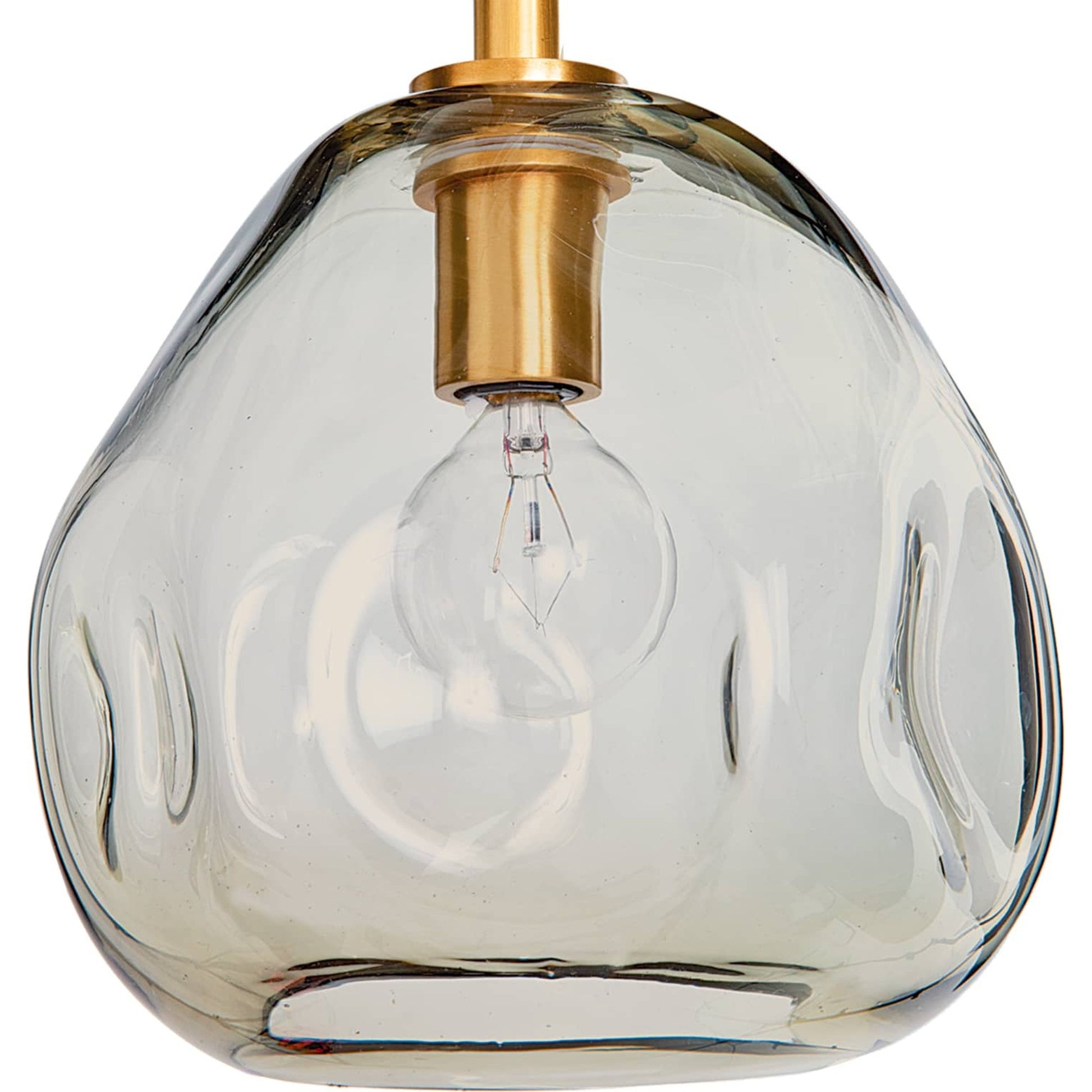 Molten Pendant with Smoke Glass by Regina Andrew in brass and brass. Made from glass in a eclectic & global style.