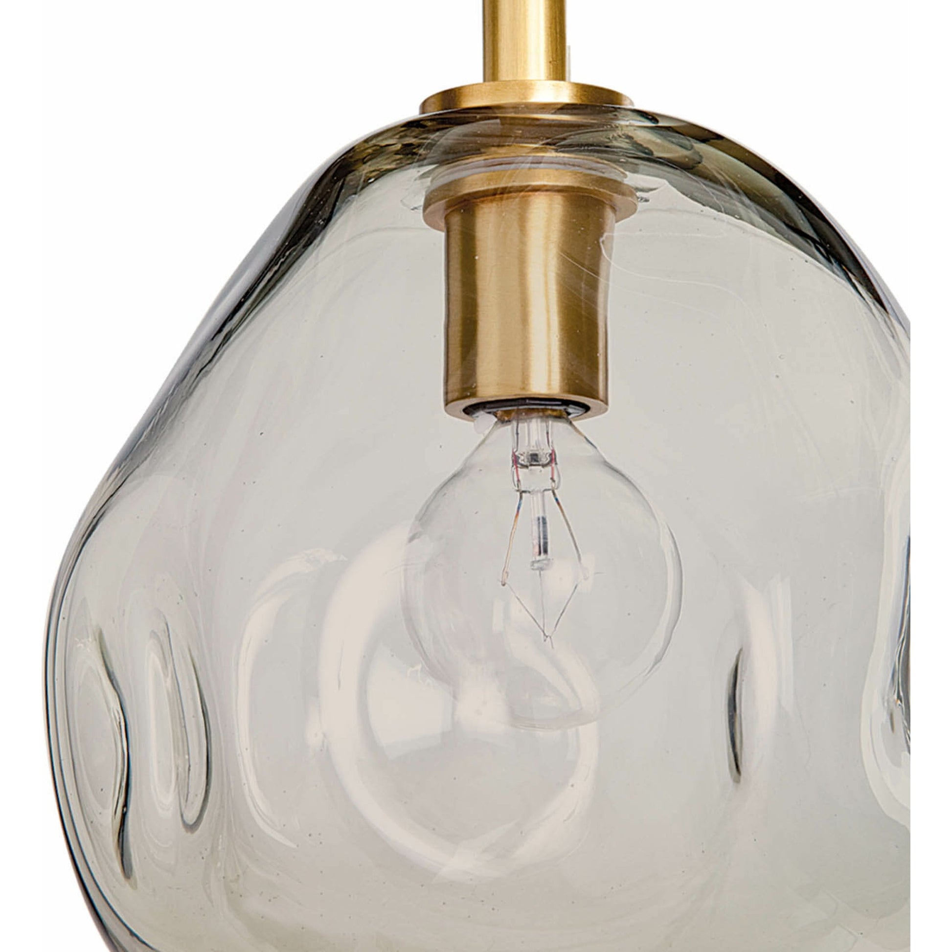 Molten Pendant with Smoke Glass by Regina Andrew in brass and brass. Made from glass in a eclectic & global style.