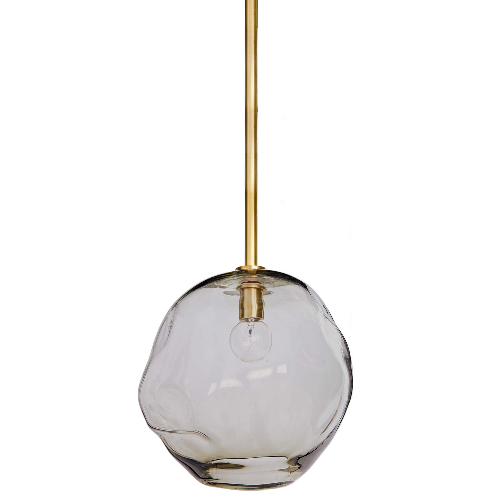 Molten Pendant with Smoke Glass by Regina Andrew in brass and brass. Made from glass in a eclectic & global style.
