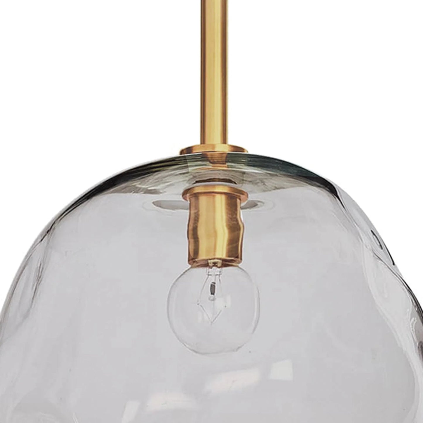 003 S-287097 | Closeup | Molten Pendant with Smoke Glass by Regina Andrew in brass and brass. Made from glass in a eclectic & global style.