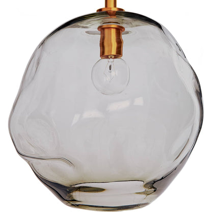 Molten Pendant with Smoke Glass by Regina Andrew in brass and brass. Made from glass in a eclectic & global style.