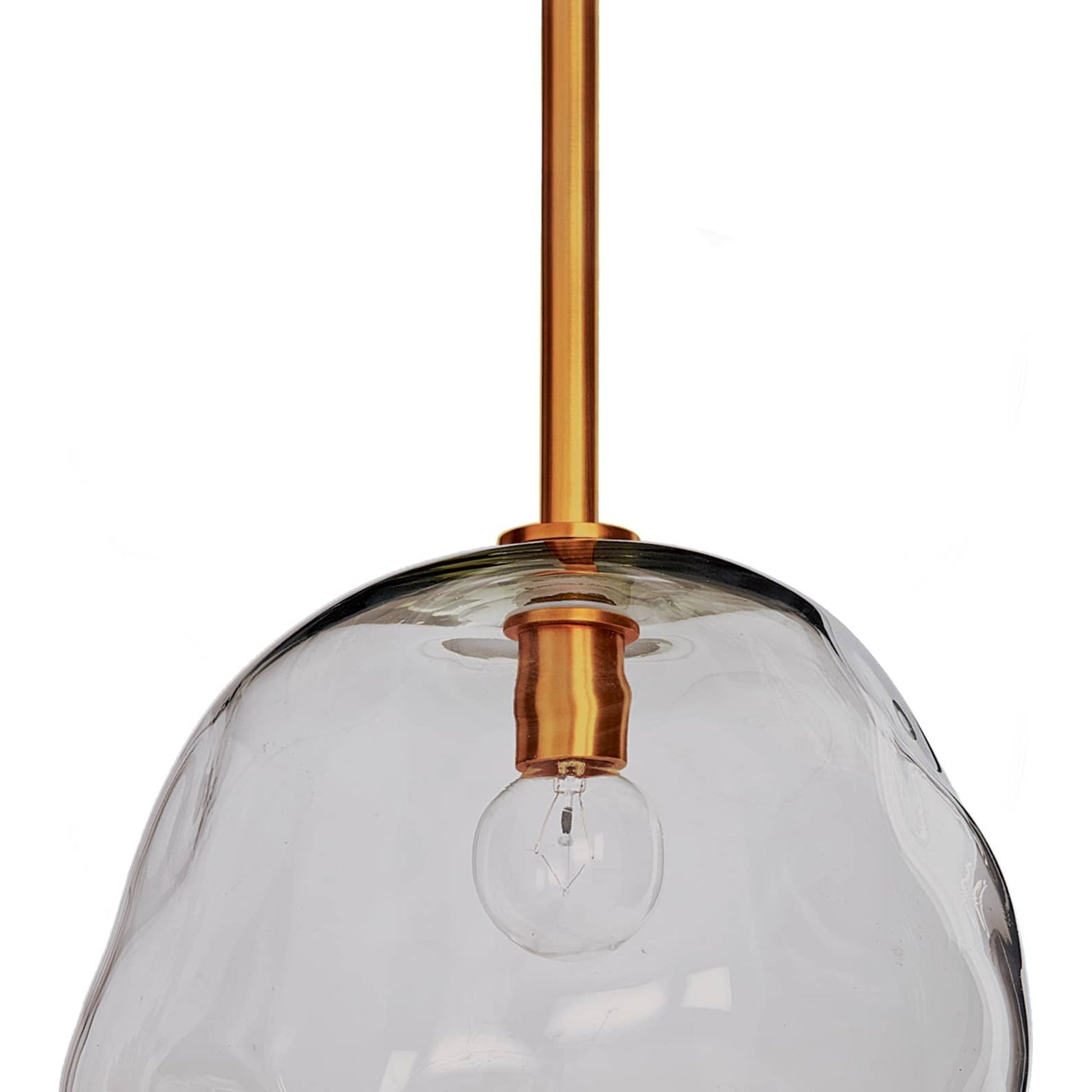 Molten Pendant with Smoke Glass by Regina Andrew in brass and brass. Made from glass in a eclectic & global style.
