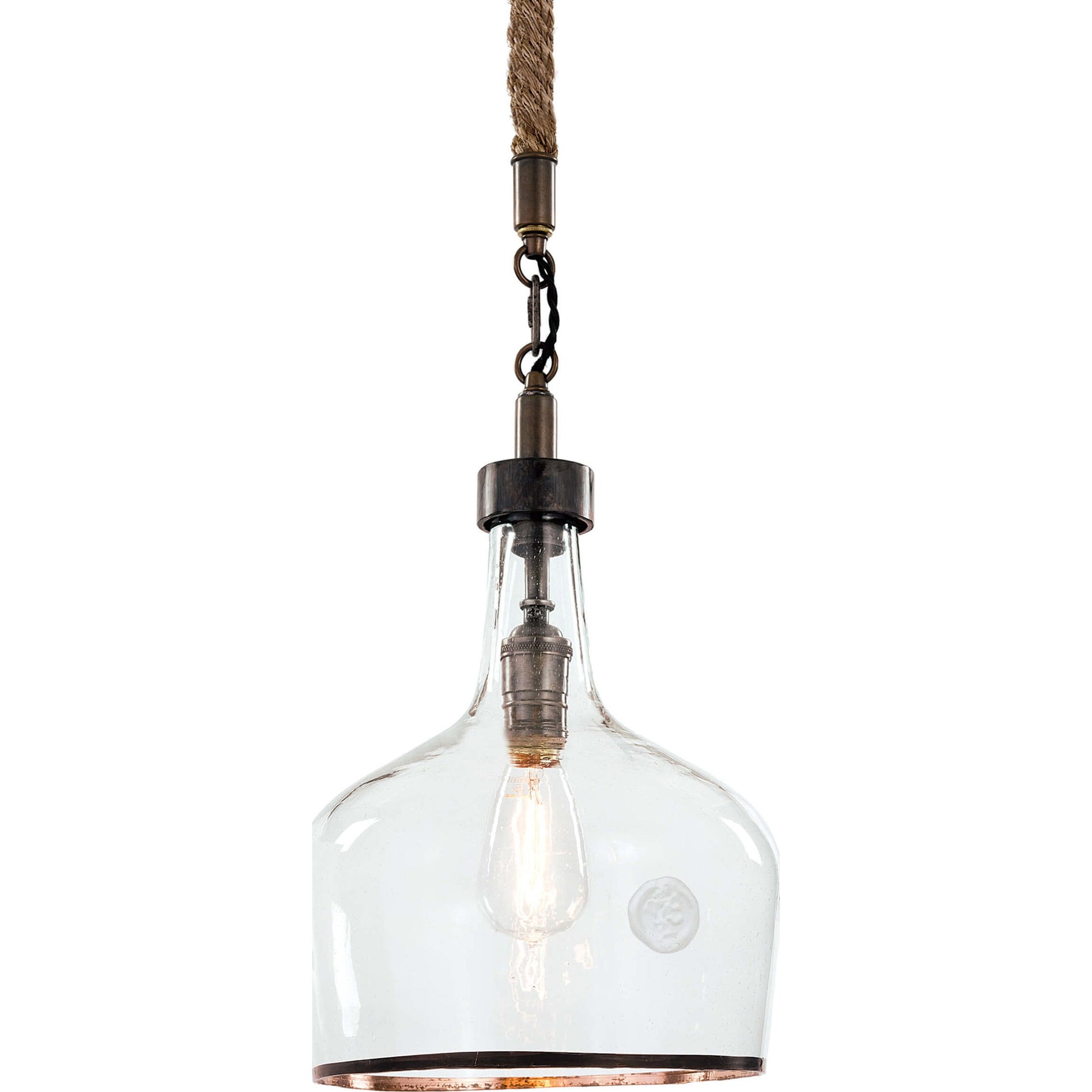 Demi John Pendant by Regina Andrew in ebony and blackened steel. Made from unique in a transitional style.