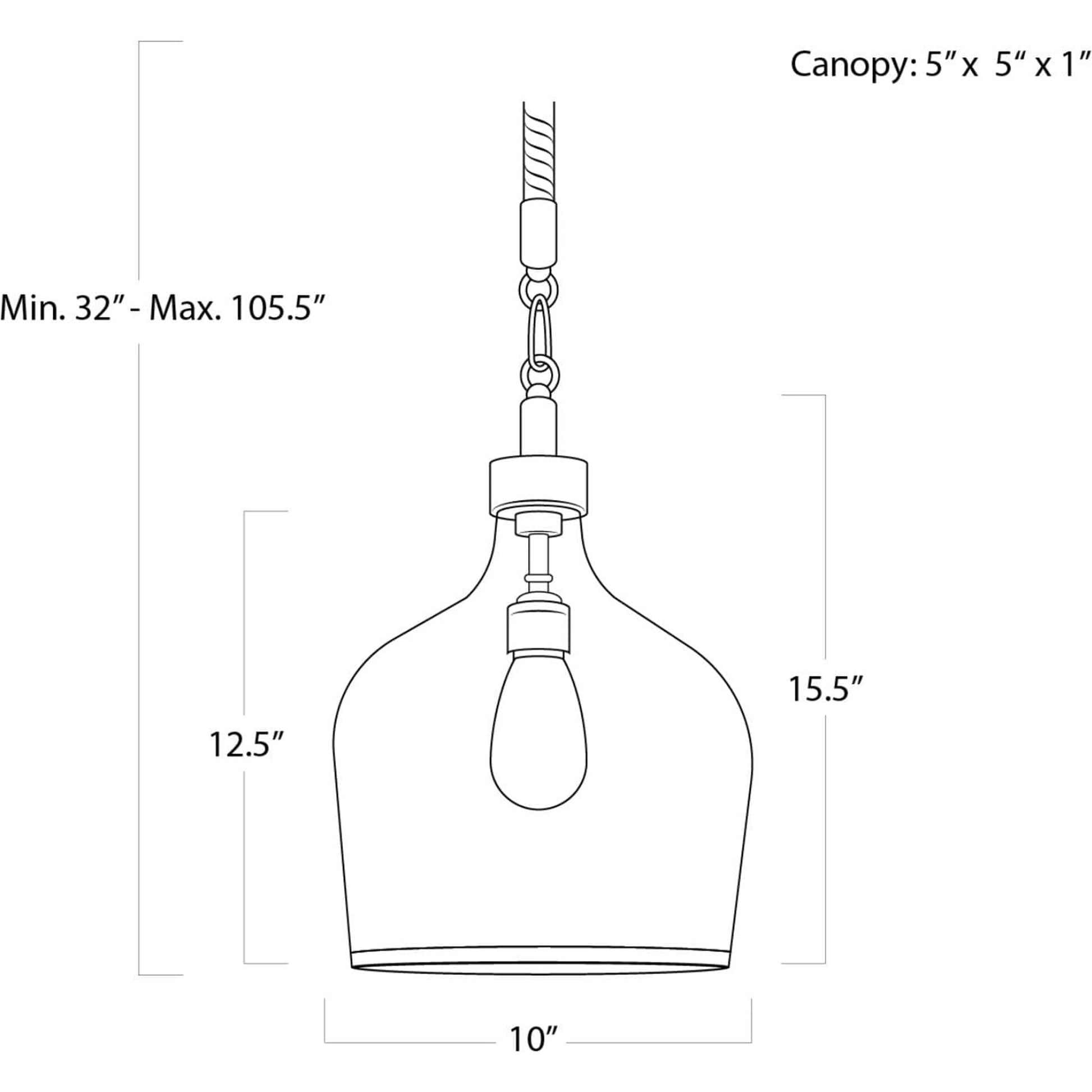 Demi John Pendant by Regina Andrew in ebony and blackened steel. Made from unique in a transitional style.