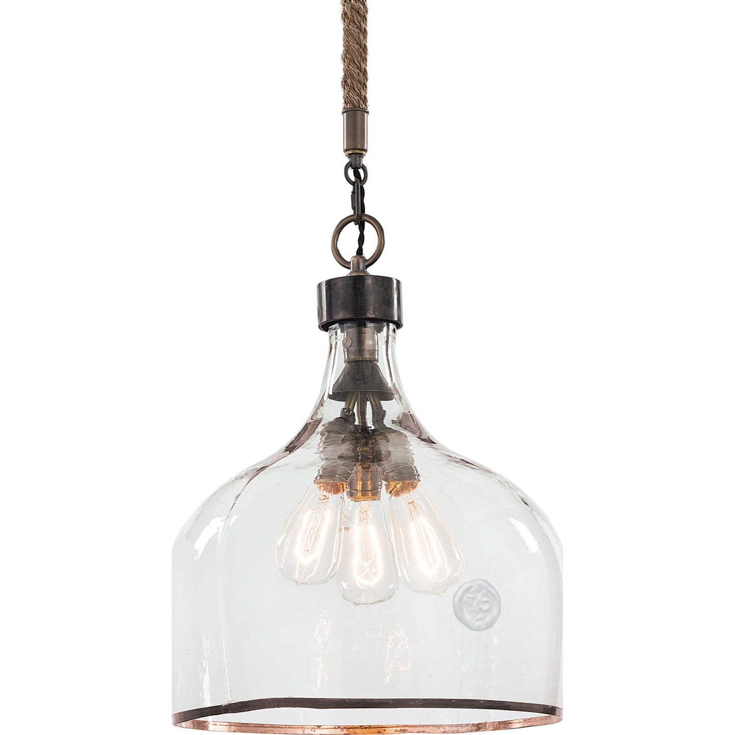 001 S-286850 | Primary Silo | Demi John Pendant by Regina Andrew in ebony and blackened steel. Made from unique in a transitional style.