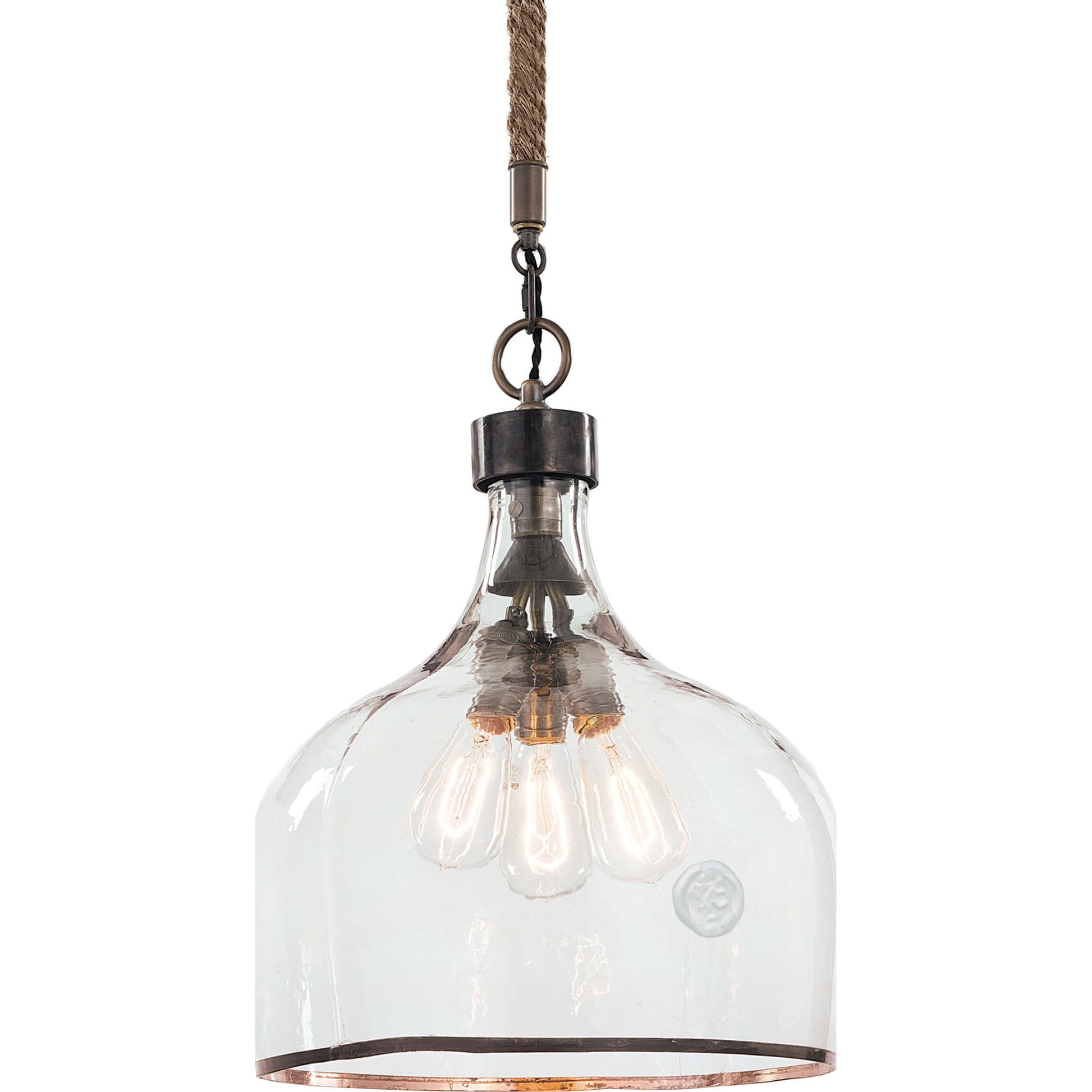 Demi John Pendant by Regina Andrew in ebony and blackened steel. Made from unique in a transitional style.