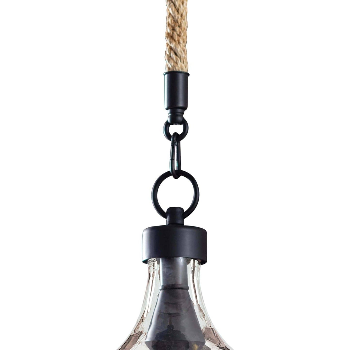 006 S-286850 | Closeup | Demi John Pendant by Regina Andrew in ebony and blackened steel. Made from unique in a transitional style.