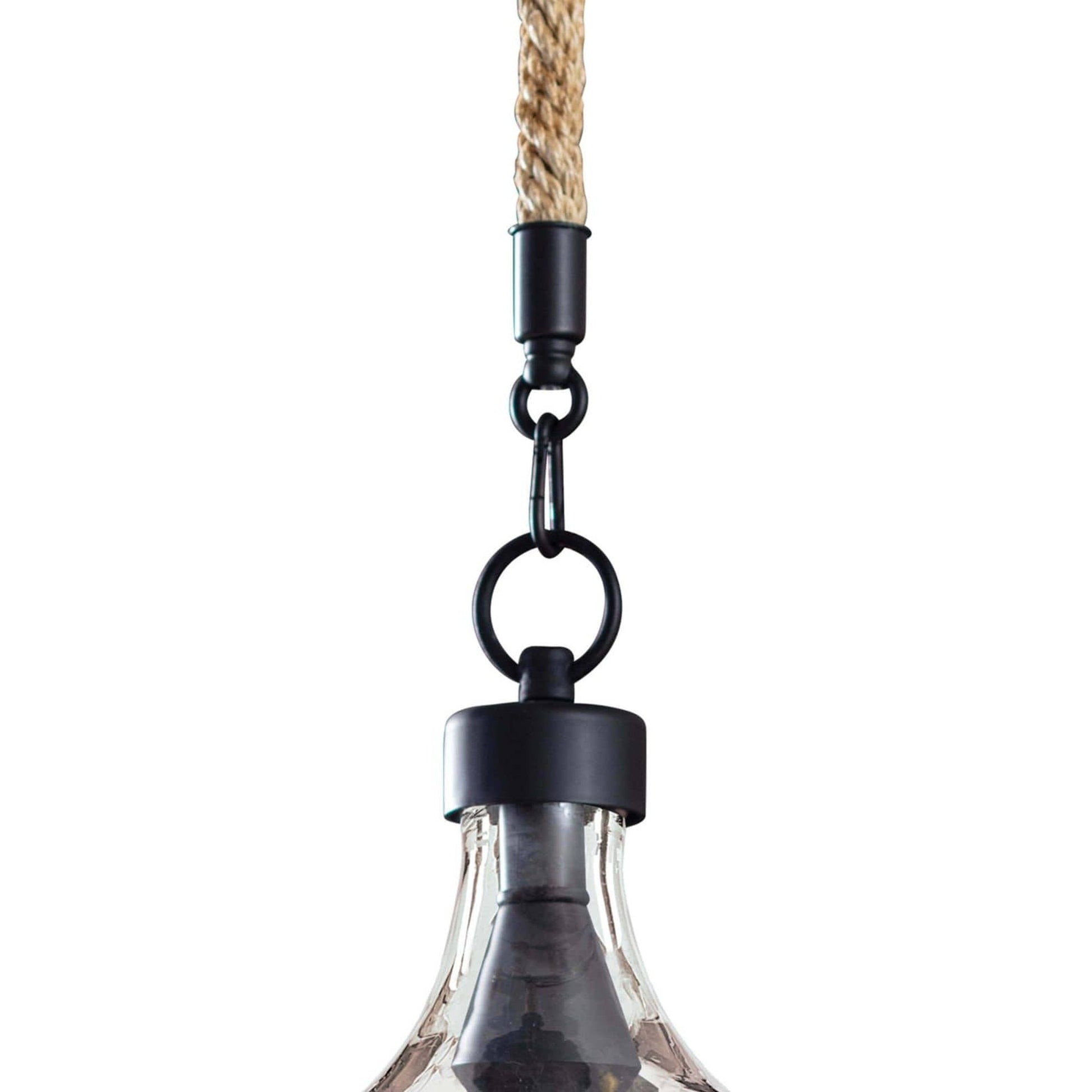 Demi John Pendant by Regina Andrew in ebony and blackened steel. Made from unique in a transitional style.