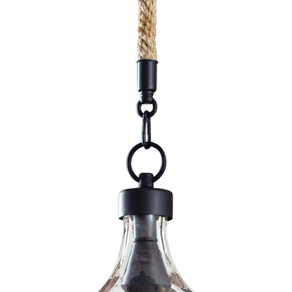 Demi John Pendant by Regina Andrew in ebony and blackened steel. Made from unique in a transitional style.