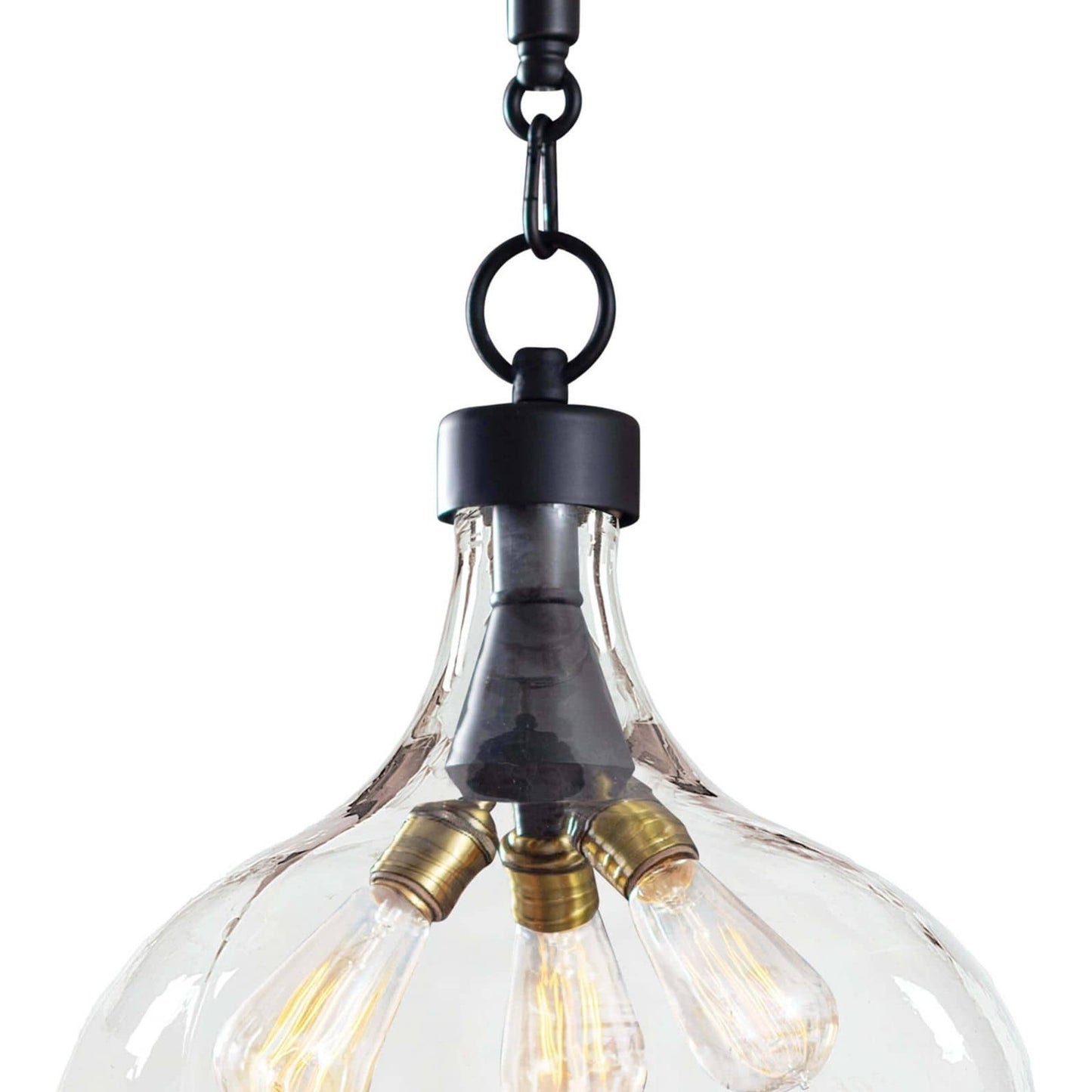 008 S-286850 | Closeup | Demi John Pendant by Regina Andrew in ebony and blackened steel. Made from unique in a transitional style.