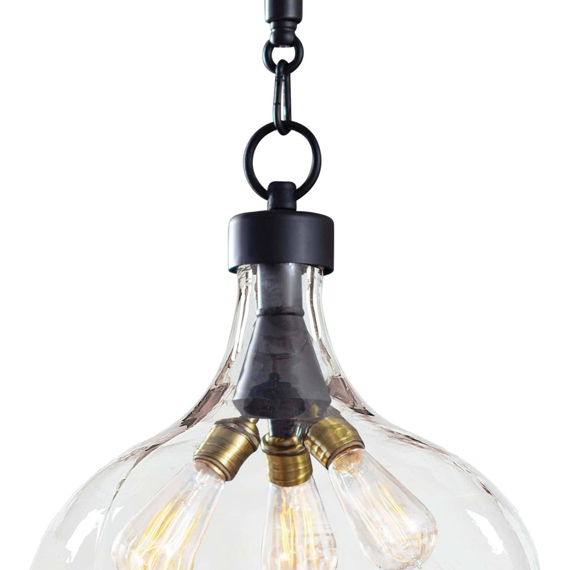 Demi John Pendant by Regina Andrew in ebony and blackened steel. Made from unique in a transitional style.