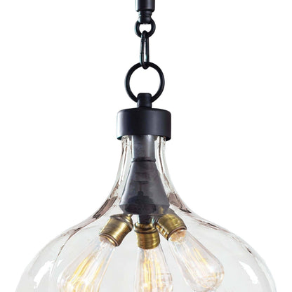 Demi John Pendant by Regina Andrew in ebony and blackened steel. Made from unique in a transitional style.