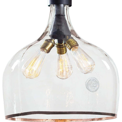 Demi John Pendant by Regina Andrew in ebony and blackened steel. Made from unique in a transitional style.