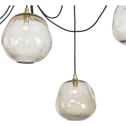 Molten Spider with Smoke Glass by Regina Andrew in brass and brass. Made from glass in a modern style.