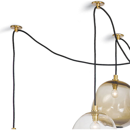 Molten Spider with Smoke Glass by Regina Andrew in brass and brass. Made from glass in a modern style.