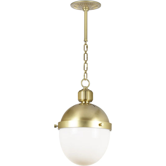 Otis Pendant by Regina Andrew in natural brass. Made from steel in a unique style.