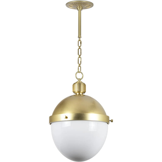 Otis Pendant by Regina Andrew in natural brass. Made from steel in a unique style.