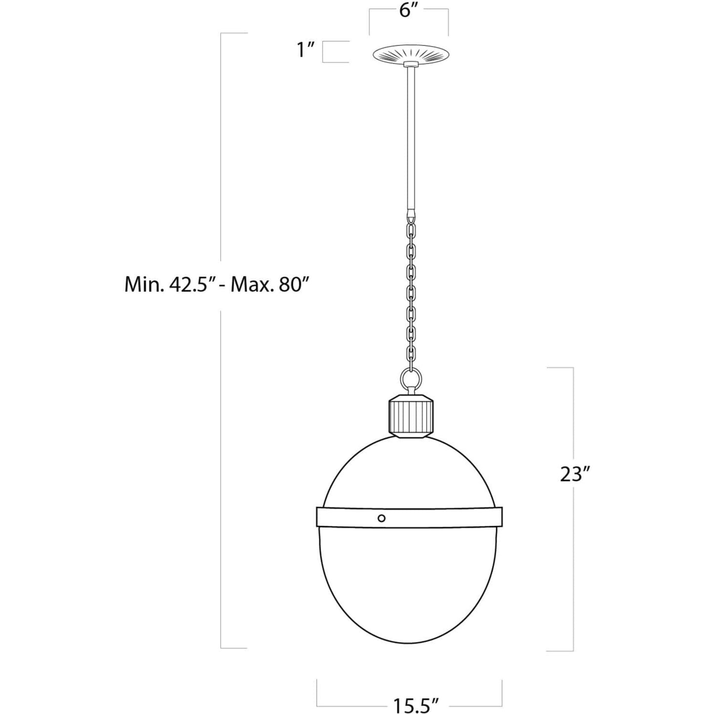 026 S-287151 | Closeup | Otis Pendant by Regina Andrew. Made from steel in a modern style.