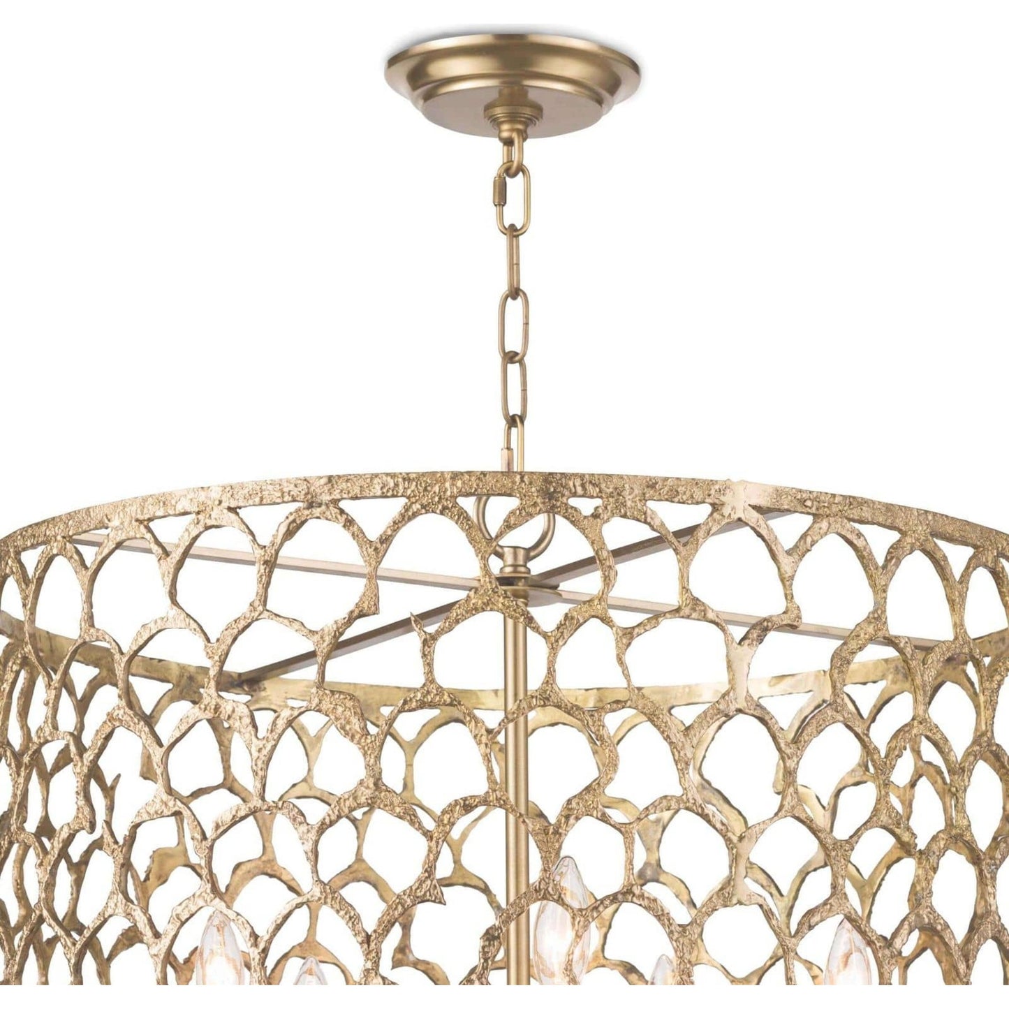003 S-286768 | Closeup | Cabana Chandelier by Regina Andrew in brass and natural brass. Made from brass in a transitional style.