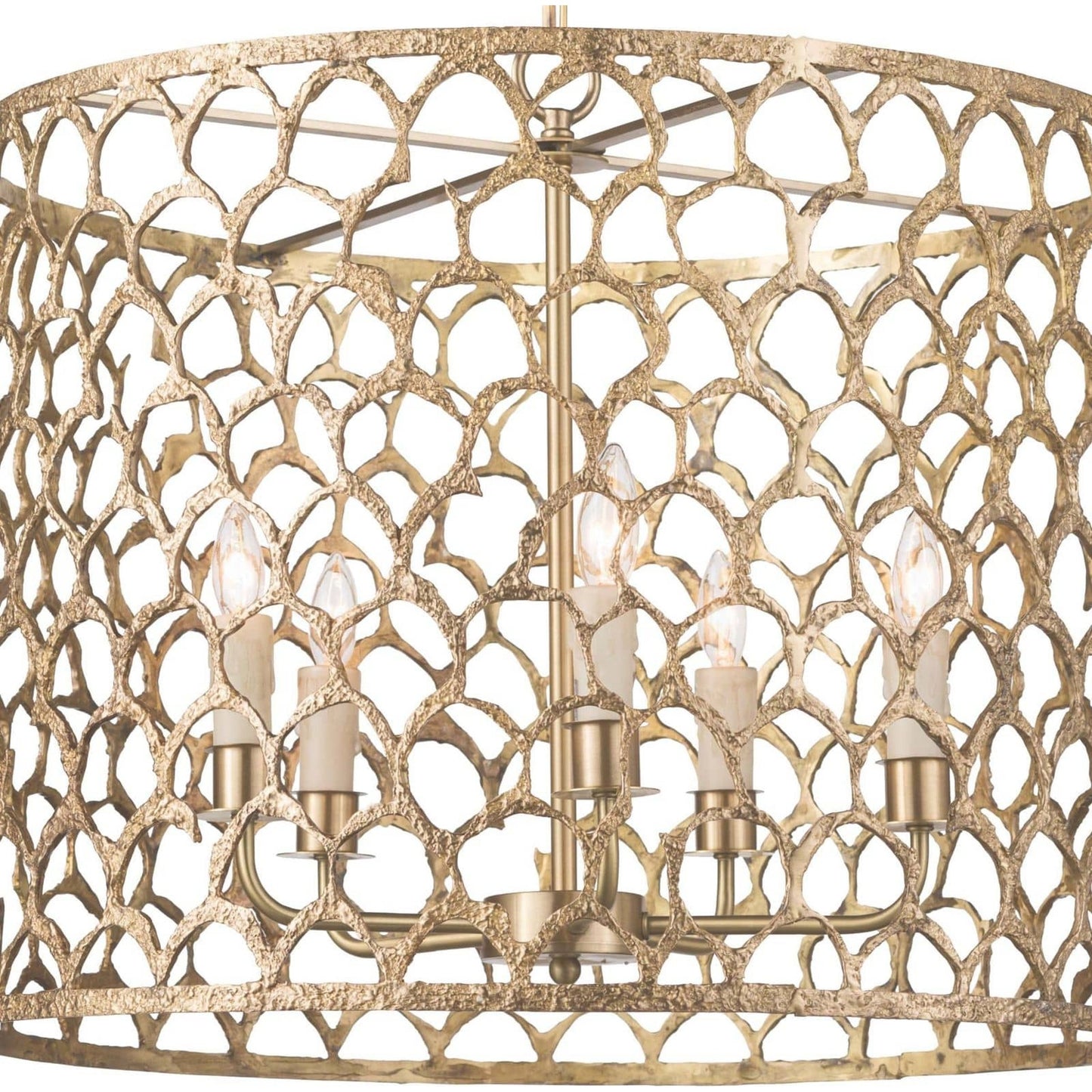 004 S-286768 | Closeup | Cabana Chandelier by Regina Andrew in brass and natural brass. Made from brass in a transitional style.