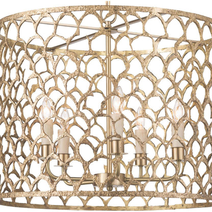 Cabana Chandelier by Regina Andrew in brass and natural brass. Made from brass in a transitional style.