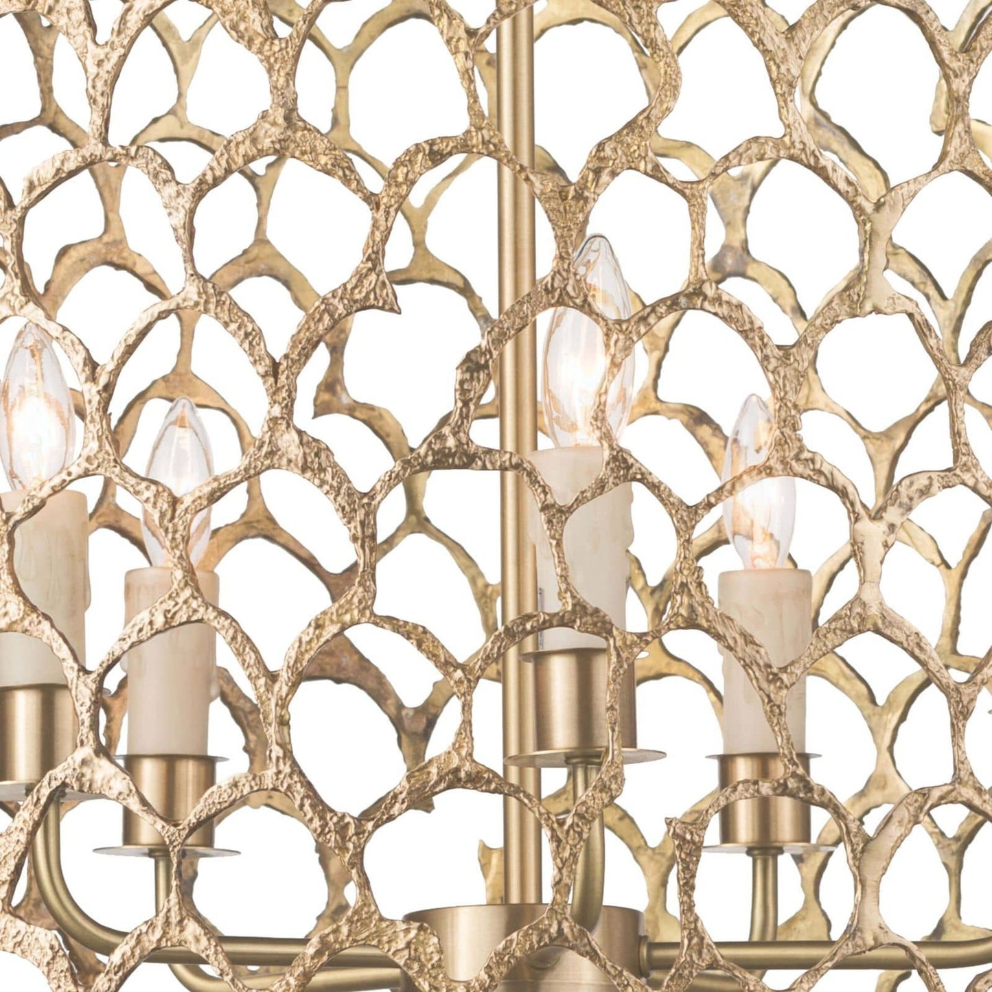 005 S-286768 | Closeup | Cabana Chandelier by Regina Andrew in brass and natural brass. Made from brass in a transitional style.