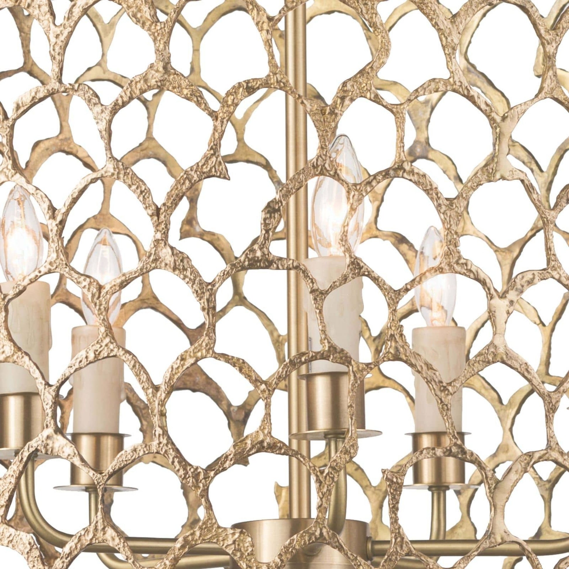 Cabana Chandelier by Regina Andrew in brass and natural brass. Made from brass in a transitional style.
