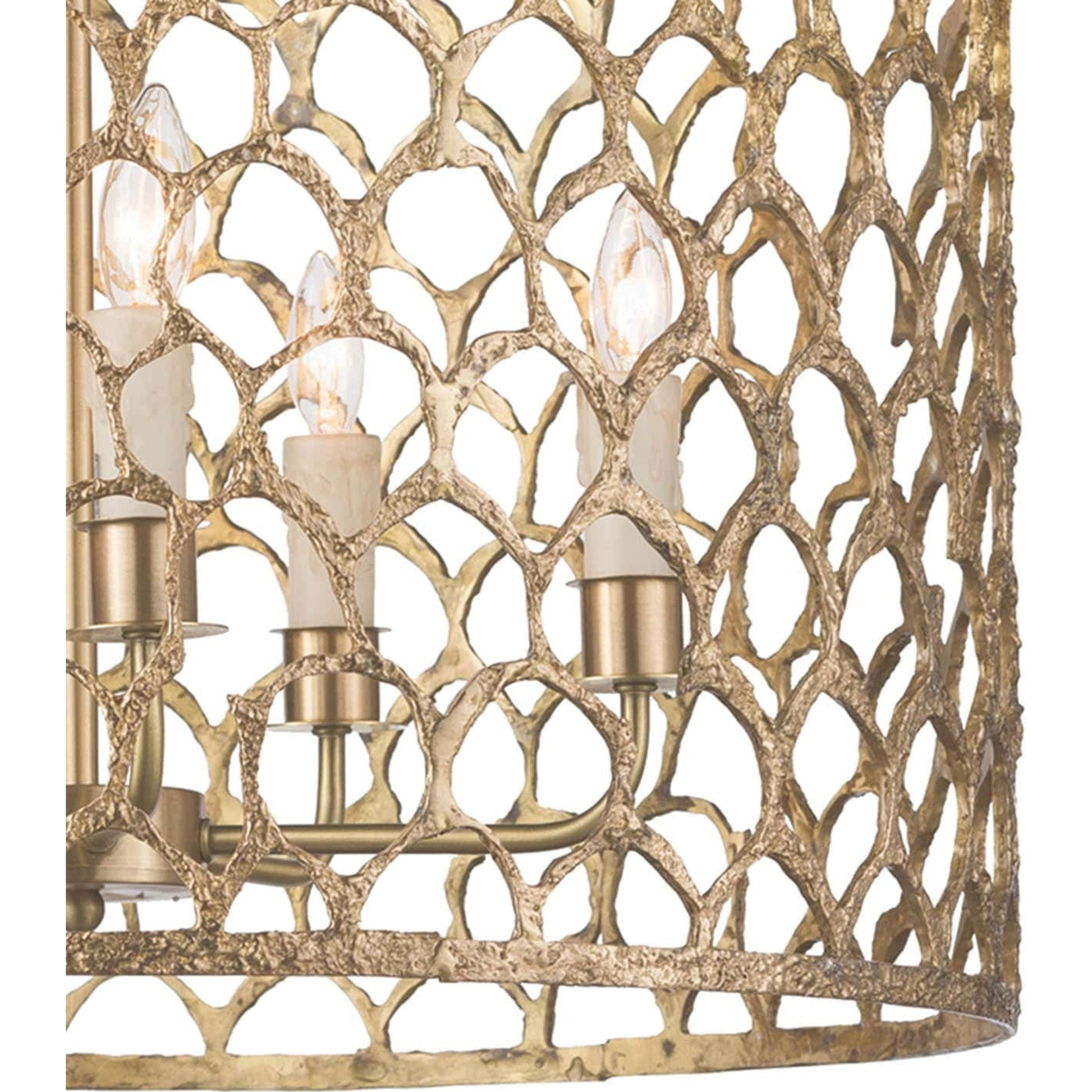 Cabana Chandelier by Regina Andrew in brass and natural brass. Made from brass in a transitional style.