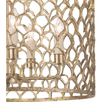 Cabana Chandelier by Regina Andrew in brass and natural brass. Made from brass in a transitional style.