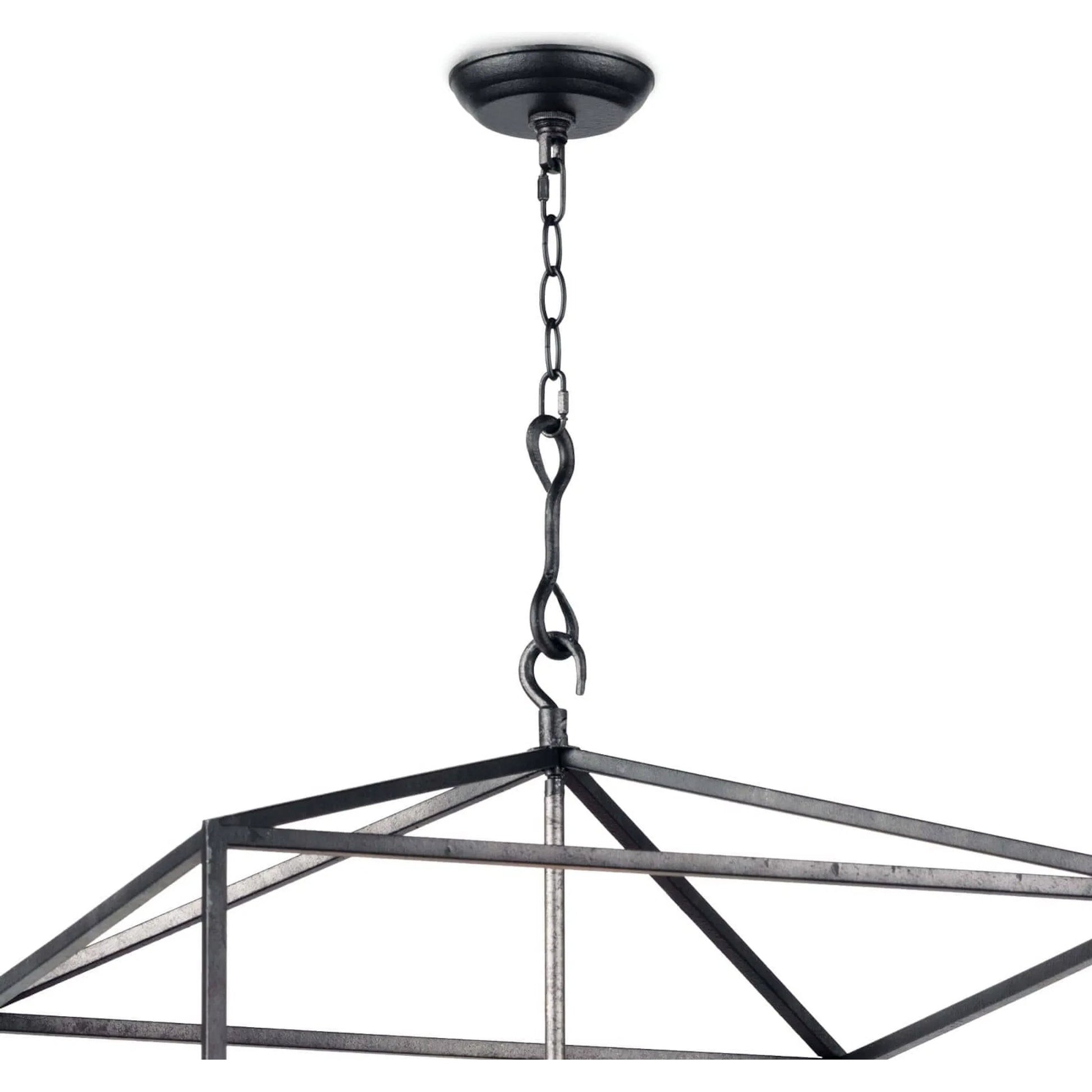 Cape Lantern by Regina Andrew in ebony and blackened iron. Made from iron in a cottage & farmhouse style.