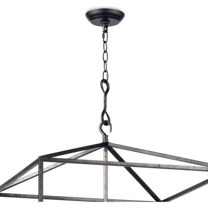 Cape Lantern by Regina Andrew in ebony and blackened iron. Made from iron in a cottage & farmhouse style.