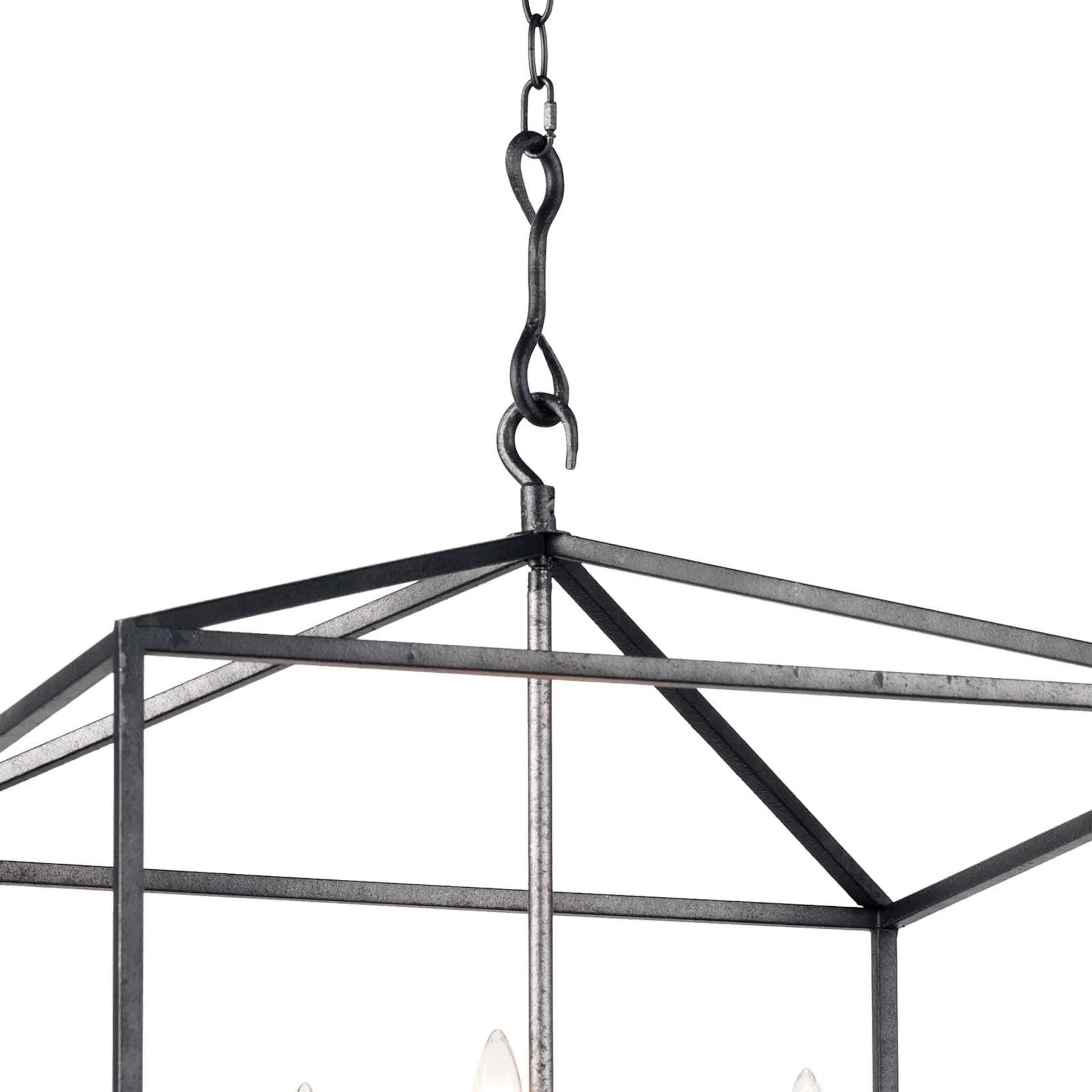 Cape Lantern by Regina Andrew in ebony and blackened iron. Made from iron in a cottage & farmhouse style.