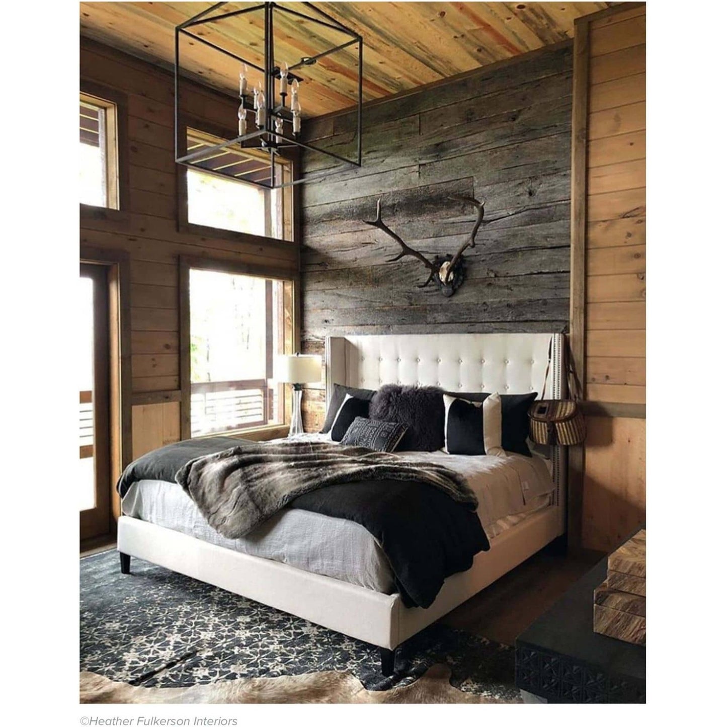 013 S-286779 | Lifestyle | Cape Lantern by Regina Andrew in ebony and blackened iron. Made from iron in a cottage & farmhouse style.