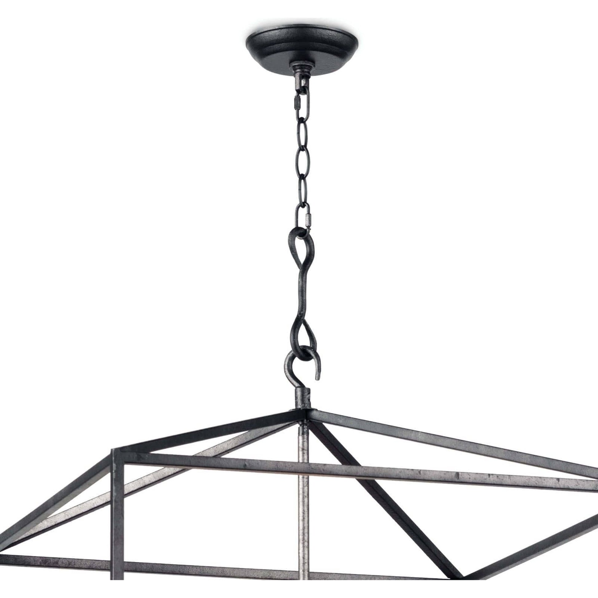 Cape Lantern by Regina Andrew in ebony and blackened iron. Made from iron in a cottage & farmhouse style.