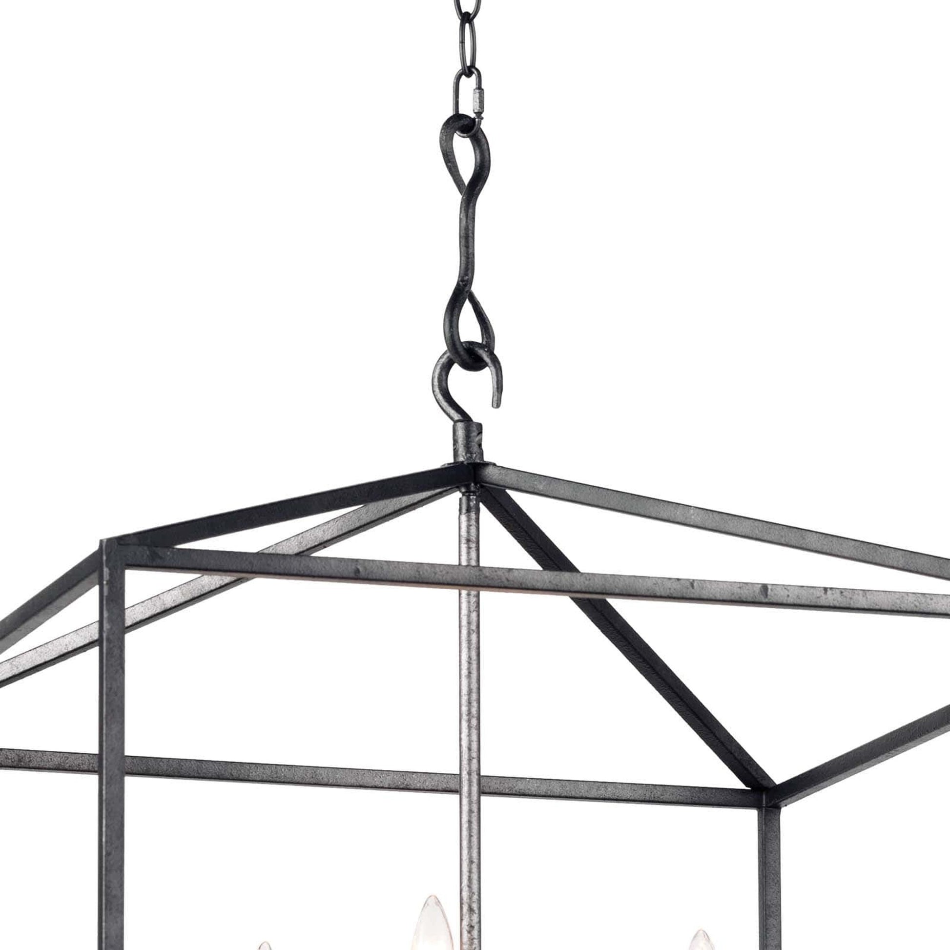 Cape Lantern by Regina Andrew in ebony and blackened iron. Made from iron in a cottage & farmhouse style.