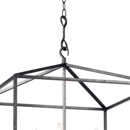 Cape Lantern by Regina Andrew in ebony and blackened iron. Made from iron in a cottage & farmhouse style.