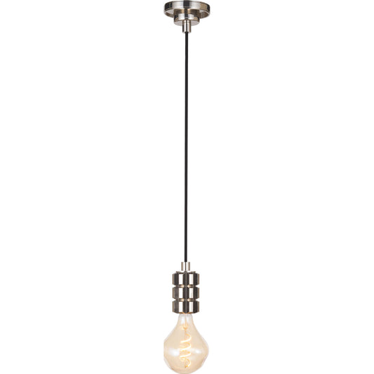 Clive Pendant by Regina Andrew in nickel and polished nickel. Made from steel in a modern style.
