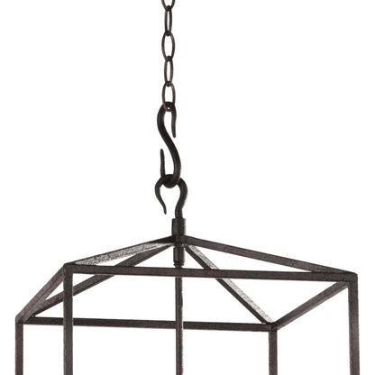Cape Lantern by Regina Andrew in ebony and blackened iron. Made from iron in a cottage & farmhouse style.