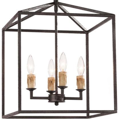 Cape Lantern by Regina Andrew in ebony and blackened iron. Made from iron in a cottage & farmhouse style.