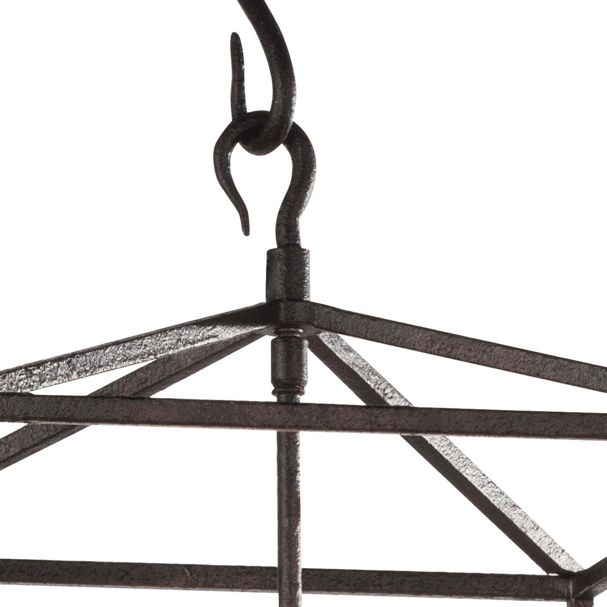 Cape Lantern by Regina Andrew in ebony and blackened iron. Made from iron in a cottage & farmhouse style.