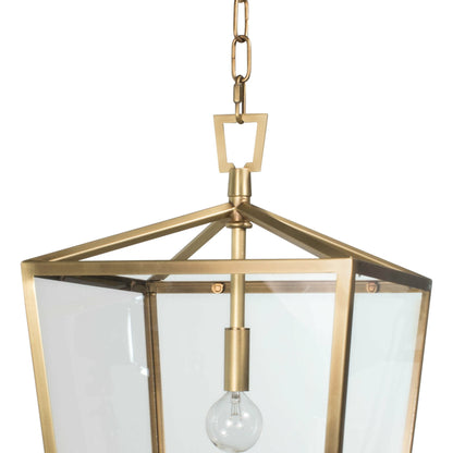 Camden Lantern by Regina Andrew in brass and natural brass. Made from steel in a cottage & farmhouse style.