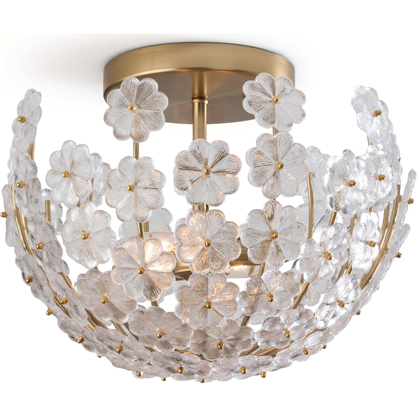 001 S-341527 | Primary Silo | Charlotte Semi Flush Mount by Regina Andrew in brass and natural brass. Made from glass in a modern style.