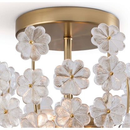 Charlotte Semi Flush Mount by Regina Andrew in brass and natural brass. Made from glass in a modern style.