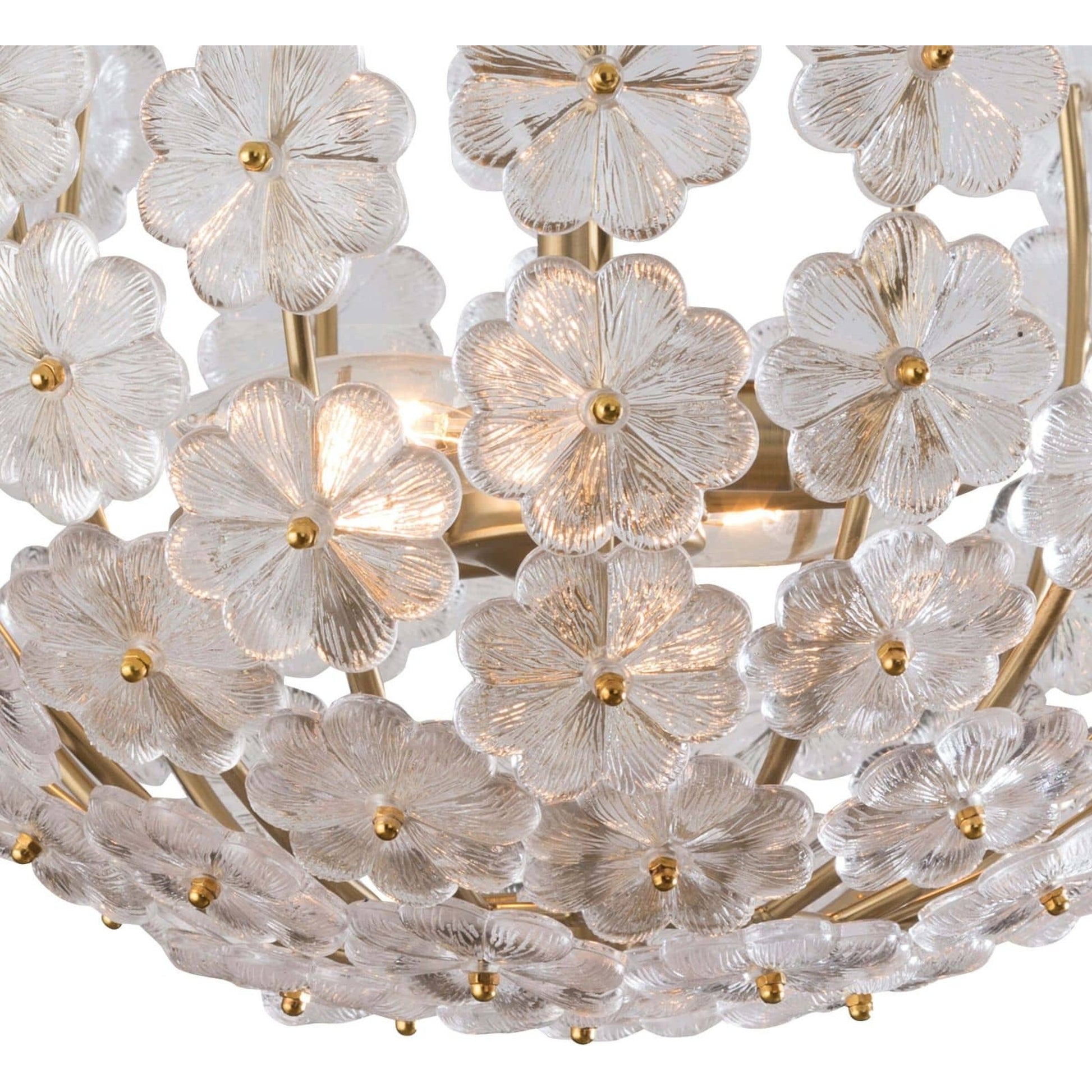Charlotte Semi Flush Mount by Regina Andrew in brass and natural brass. Made from glass in a modern style.