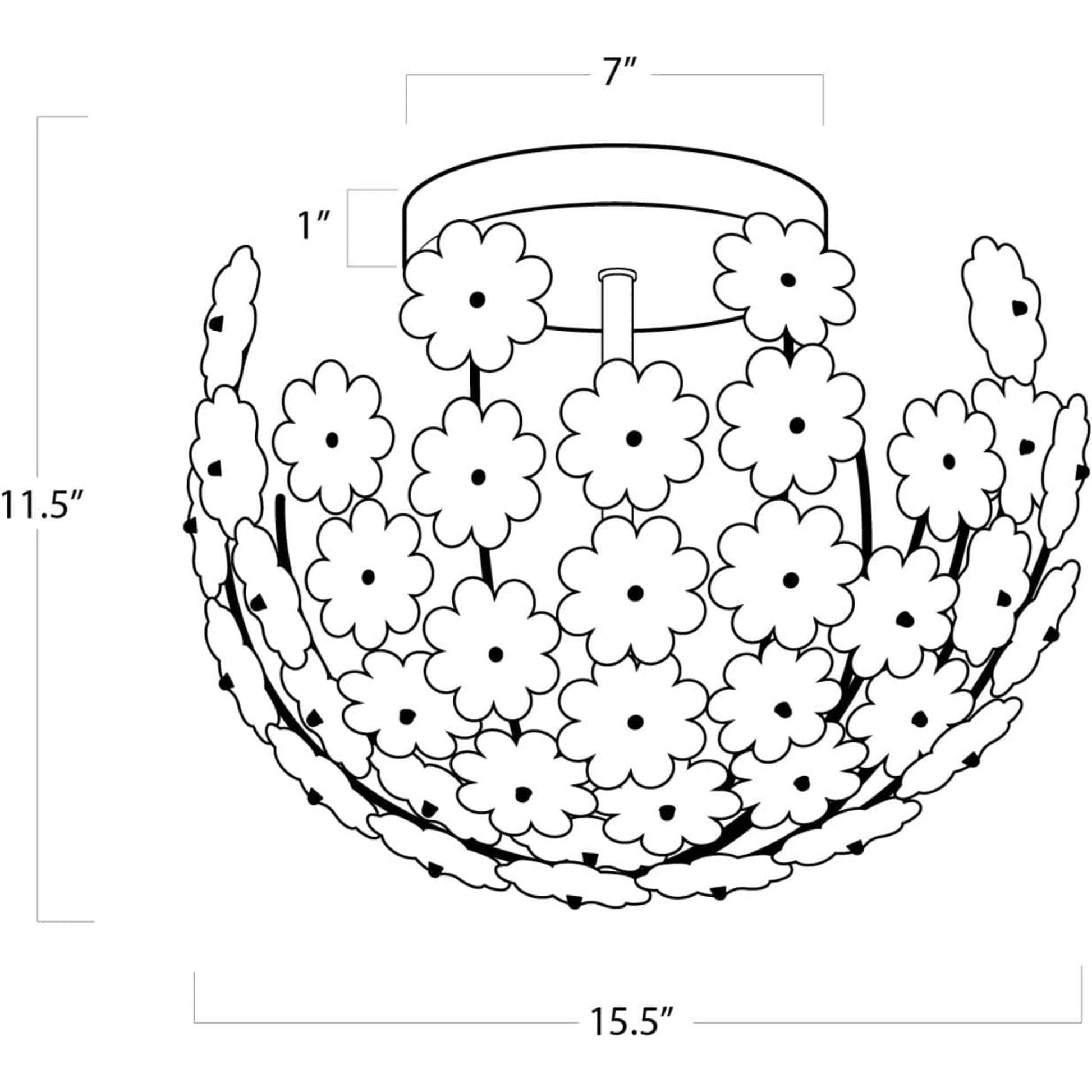 Charlotte Semi Flush Mount by Regina Andrew in brass and natural brass. Made from glass in a modern style.