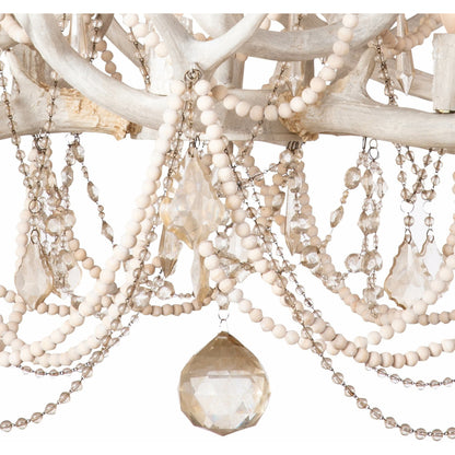 Cheyanne Antler Chandelier by Regina Andrew in white, natural and white. Made from resin in a rustic style.