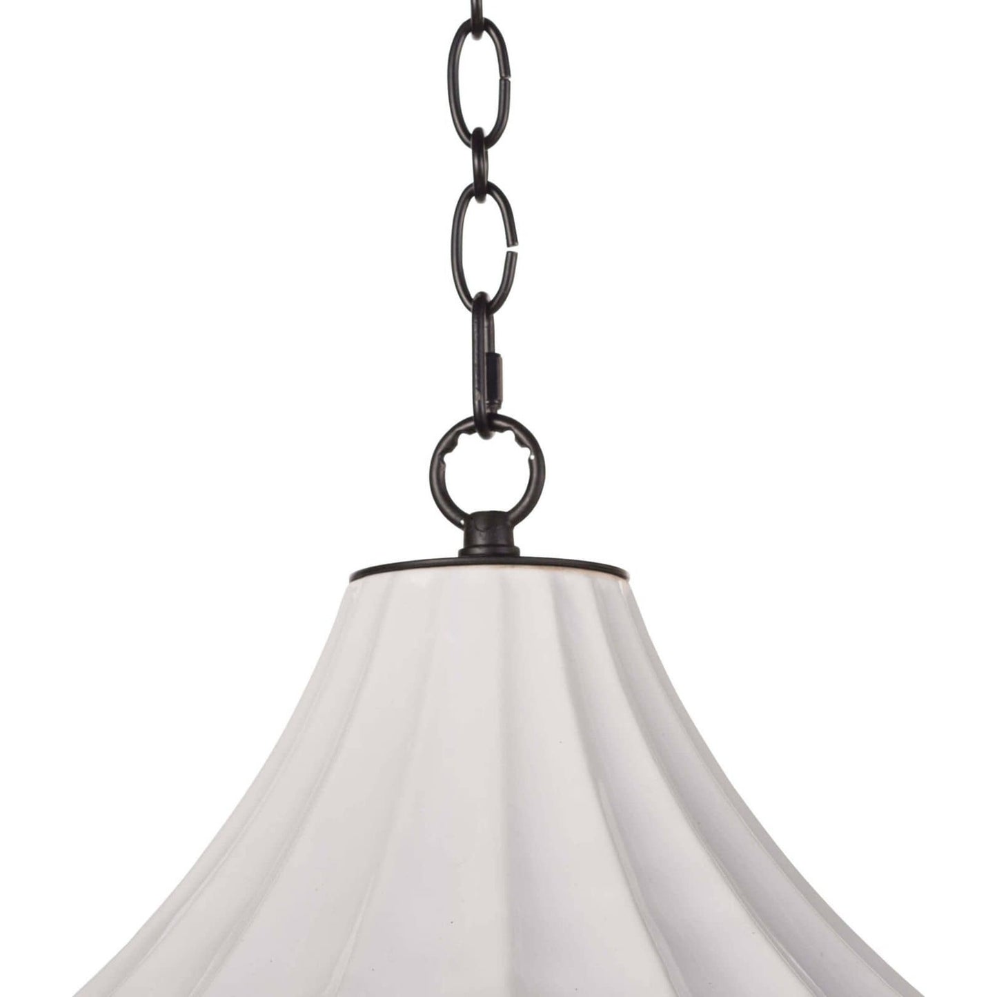 004 S-341493 | Closeup | Cally Ceramic Pendant by Regina Andrew in white, natural and white. Made from ceramic in a cottage & farmhouse style.
