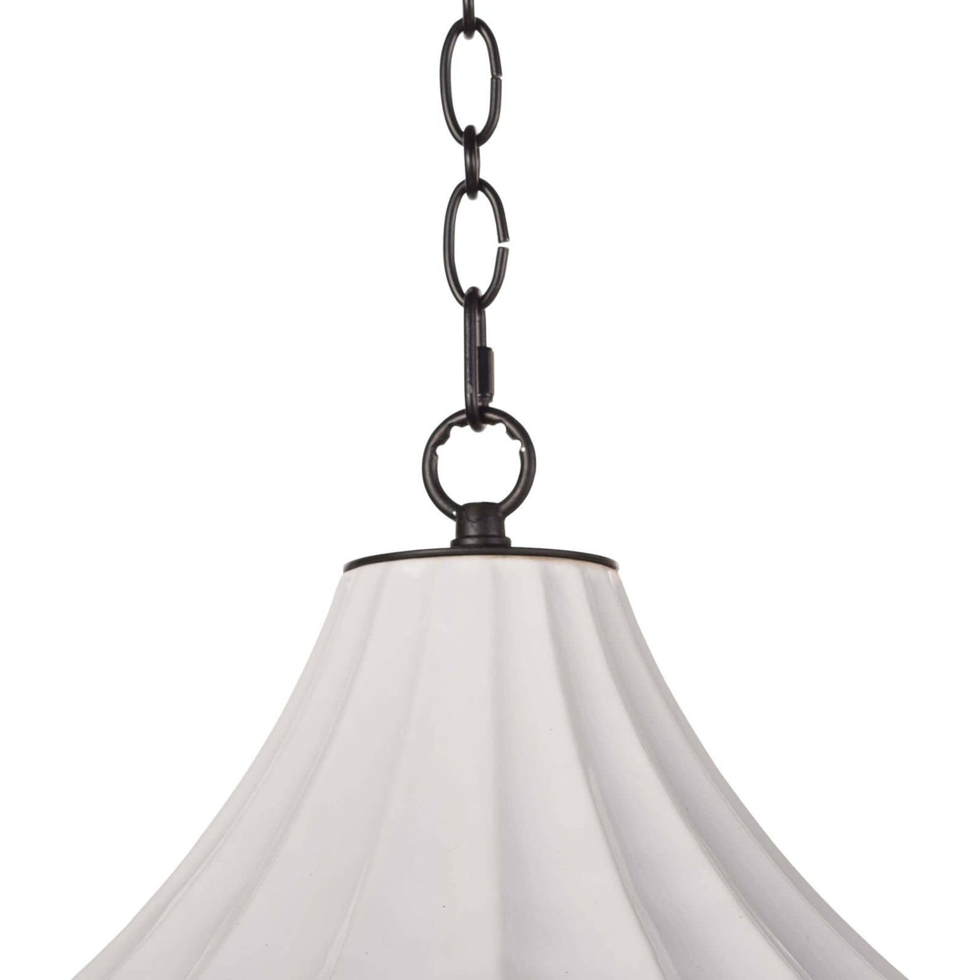 Cally Ceramic Pendant by Regina Andrew in white, natural and white. Made from ceramic in a cottage & farmhouse style.