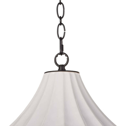 Cally Ceramic Pendant by Regina Andrew in white, natural and white. Made from ceramic in a cottage & farmhouse style.